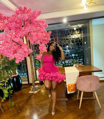 Hot Pink Sheath Satin Strapless Short Homecoming Dress Party Dress HZ1023